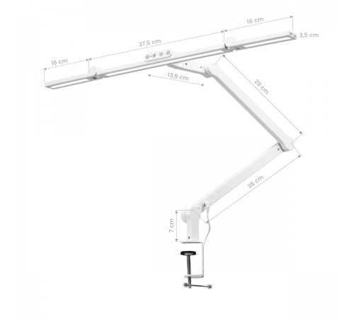 Työpöytälamppu Glow L03, valkoinen