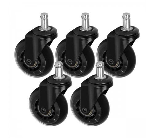 Roll Speed Chair Wheels 11 mm, Black, 5 pcs