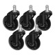 Roll Speed Chair Wheels 11 mm, Black, 5 pcs